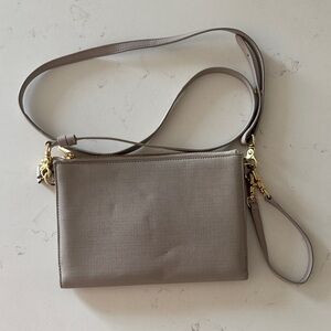 Dagne Dover Taupe Crossbody BiFold and Zip Bag